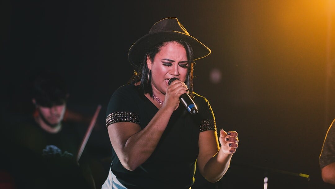 woman performing live on stage