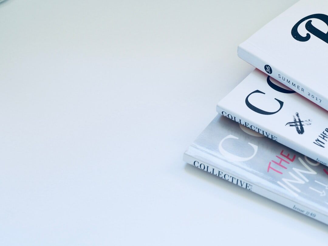 Stack of magazines on a table