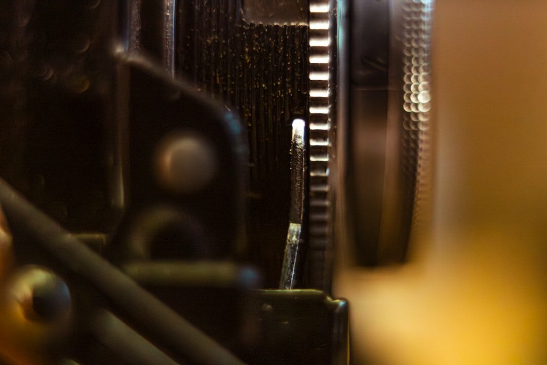 Vintage film camera equipment close up
