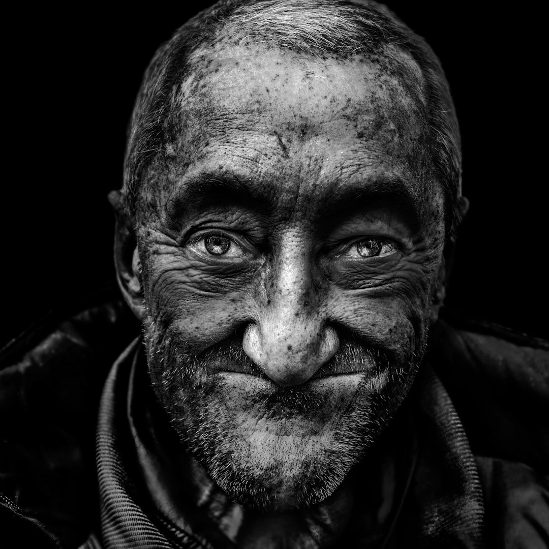Studio portrait of a smiling man